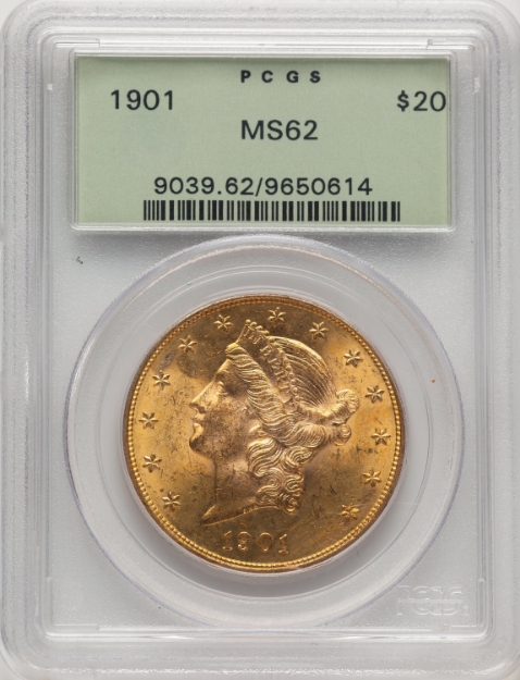 1901 $20 Liberty Double Eagle MS62